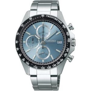 Seiko Selection Chronographe à Quartz pour Homme, Cadran : Bleu Clair, 1個, Chronographe - Publicité Seiko Selection Chronographe à Quartz pour Homme, Cadran : Bleu Clair, 1個, Chronographe - Publicité