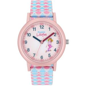 Prinzessin Lillifee Montre fille Montre à quartz analogique, avec bracelet textile, rose, 3 bar résistant à l'eau, Livrée dans une boîte cadeau de montres, - Publicité Prinzessin Lillifee Montre fille Montre à quartz analogique, avec bracelet textile, rose, 3 bar résistant à l'eau, Livrée dans une boîte cadeau de montres, - Publicité
