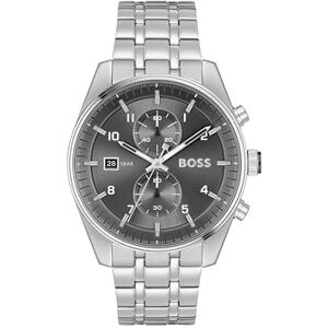 BOSS Montre Chronographe à Quartz pour Homme Collection SKYTRAVELLER avec Bracelet en Acier Inoxydable Gris - Publicité BOSS Montre Chronographe à Quartz pour Homme Collection SKYTRAVELLER avec Bracelet en Acier Inoxydable Gris - Publicité