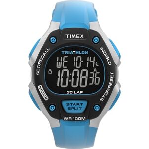 Timex Triathlon Classic TW5M67400 Montre, 38 mm, Bracelet Bleu en PU en 2 Parties, Cadran numérique et boîtier Gris, pour Hommes - Publicité Timex Triathlon Classic TW5M67400 Montre, 38 mm, Bracelet Bleu en PU en 2 Parties, Cadran numérique et boîtier Gris, pour Hommes - Publicité