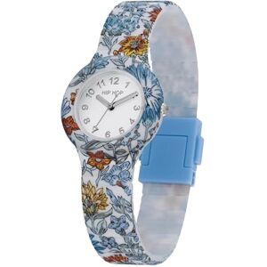 HIP HOP, Collection Winter Blossom, montre femme à thème fleurs d'hiver avec tissus Liberty et bracelet en silicone, résistant à l'eau, bleu ciel, 32, Moderne - Publicité HIP HOP, Collection Winter Blossom, montre femme à thème fleurs d'hiver avec tissus Liberty et bracelet en silicone, résistant à l'eau, bleu ciel, 32, Moderne - Publicité