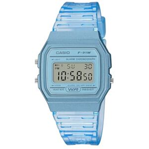 Casio Montre à Quartz Classique série F91W Résistante à l'eau Chronomètre 1/100 Seconde Alarme Quotidienne Signal horaire Calendrier Automatique Boîtier SS Format 12/24 Heures, Bleu - Publicité Casio Montre à Quartz Classique série F91W Résistante à l'eau Chronomètre 1/100 Seconde Alarme Quotidienne Signal horaire Calendrier Automatique Boîtier SS Format 12/24 Heures, Bleu - Publicité