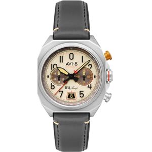 AVI-8 Bell X-1 Montre chronographe pour homme avec bracelet en cuir 41 mm, Marron camel., Sangle - Publicité AVI-8 Bell X-1 Montre chronographe pour homme avec bracelet en cuir 41 mm, Marron camel., Sangle - Publicité