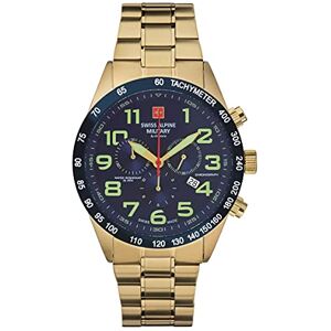 Swiss Alpine Military 7047.9 Montre chronographe analogique à Quartz pour Hommes en Acier Inoxydable, Or Jaune, Bracelet - Publicité Swiss Alpine Military 7047.9 Montre chronographe analogique à Quartz pour Hommes en Acier Inoxydable, Or Jaune, Bracelet - Publicité