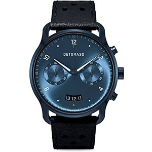 DETOMASO SORPASSO Montre chronographe à quartz analogique pour homme Bleu foncé - Publicité DETOMASO SORPASSO Montre chronographe à quartz analogique pour homme Bleu foncé - Publicité