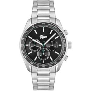 Lacoste Montre Chronographe à Quartz pour Homme Collection Boston avec Bracelet en Acier Inoxydable Argenté - Publicité Lacoste Montre Chronographe à Quartz pour Homme Collection Boston avec Bracelet en Acier Inoxydable Argenté - Publicité