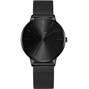 Alienwork Montre Femme Noir Bracelet Maille Très Mince - Publicité Alienwork Montre Femme Noir Bracelet Maille Très Mince - Publicité