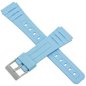 Casio Bracelet de montre authentique pour F-91WC-2A F 91WC 91 Bleu vif, Sangle - Publicité