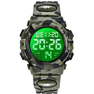 BEN NEVIS Montre Enfant Garçon Adolescent Digitale Outdoor Sport Multifonction Étanche LED Lumière Alarme Calendrier Date avec Bande de Silicone Vert Camouflage - Publicité BEN NEVIS Montre Enfant Garçon Adolescent Digitale Outdoor Sport Multifonction Étanche LED Lumière Alarme Calendrier Date avec Bande de Silicone Vert Camouflage - Publicité