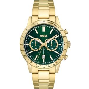 BOSS Montre Chronographe à Quartz pour Homme Collection Allure avec Bracelet en Acier Inoxydable de Couleur Dorée - Publicité BOSS Montre Chronographe à Quartz pour Homme Collection Allure avec Bracelet en Acier Inoxydable de Couleur Dorée - Publicité