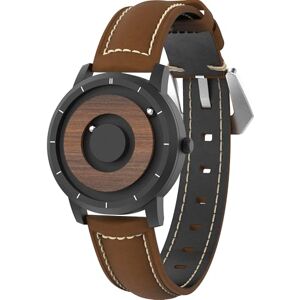 EUTOUR Montre Homme en Bois Magnétique Pas de Verre Roulement à Billes Quartz Montres Bracelet pour Homme avec Bracelet en Cuir Marron Foncé - Publicité EUTOUR Montre Homme en Bois Magnétique Pas de Verre Roulement à Billes Quartz Montres Bracelet pour Homme avec Bracelet en Cuir Marron Foncé - Publicité