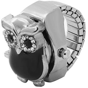 ZJchao Bague de Doigt Montre Rabattable Vintage Motif Hibou Rond Doigt Montre à Quartz pour L'obtention du Diplôme d'anniversaire, Alloy, Carnelian - Publicité ZJchao Bague de Doigt Montre Rabattable Vintage Motif Hibou Rond Doigt Montre à Quartz pour L'obtention du Diplôme d'anniversaire, Alloy, Carnelian - Publicité
