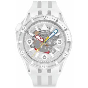Swatch AURELIA AURITA, Montre de plongée Bioceramic, 44 mm, Blanc - Publicité Swatch AURELIA AURITA, Montre de plongée Bioceramic, 44 mm, Blanc - Publicité