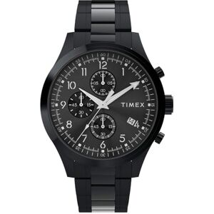Timex Trend Montre pour Homme avec Bracelet en Acier Inoxydable Noir 43 mm - Publicité Timex Trend Montre pour Homme avec Bracelet en Acier Inoxydable Noir 43 mm - Publicité