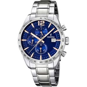 Montre FESTINA pour Homme Timeless Chronograph Boîtier en Acier Inoxydable Gris Bracelet en Acier Inoxydable Gris - Publicité Montre FESTINA pour Homme Timeless Chronograph Boîtier en Acier Inoxydable Gris Bracelet en Acier Inoxydable Gris - Publicité