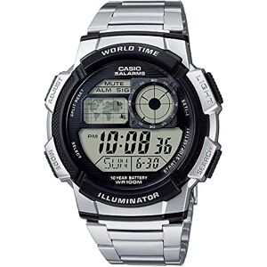 Casio Montre à Quartz pour Homme AE1000WD-1AV en résine argentée avec Cadran numérique, Noir, No Size, Robe - Publicité Casio Montre à Quartz pour Homme AE1000WD-1AV en résine argentée avec Cadran numérique, Noir, No Size, Robe - Publicité