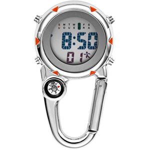 Somoke Montre numérique à clipser avec mousqueton pour randonneurs, alpinisme, extérieur, orange, Orange - Publicité Somoke Montre numérique à clipser avec mousqueton pour randonneurs, alpinisme, extérieur, orange, Orange - Publicité