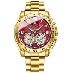 RORIOS Montres Bracelet Quartz pour Homme Regarder Décontracté Acier Inoxydable Montre de Poignet Moda Analogique Montre Lumineux Calendrier Or Rouge - Publicité RORIOS Montres Bracelet Quartz pour Homme Regarder Décontracté Acier Inoxydable Montre de Poignet Moda Analogique Montre Lumineux Calendrier Or Rouge - Publicité