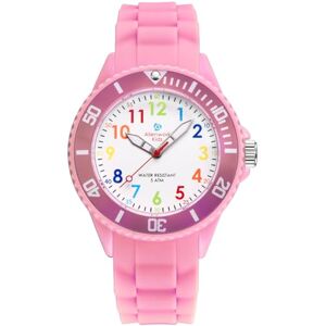 Alienwork Kids Montre Pédagogique Apprendre l'Heure Enfants Fille Pink Bracelet en Silicone Multicolore Enfants Résistant à l'eau 5 ATM Temps d'apprentissage - Publicité Alienwork Kids Montre Pédagogique Apprendre l'Heure Enfants Fille Pink Bracelet en Silicone Multicolore Enfants Résistant à l'eau 5 ATM Temps d'apprentissage - Publicité
