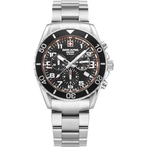 Swiss Alpine Military 7029.9 Montre chronographe à quartz analogique pour homme en acier inoxydable, Acier/acier/rouge 9136sam, Bracelet - Publicité Swiss Alpine Military 7029.9 Montre chronographe à quartz analogique pour homme en acier inoxydable, Acier/acier/rouge 9136sam, Bracelet - Publicité