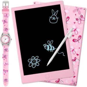 Tikkers Ensemble montre papillon 3D et bloc-notes, rose, Moderne - Publicité Tikkers Ensemble montre papillon 3D et bloc-notes, rose, Moderne - Publicité