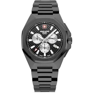 Swiss Alpine Military Montre Chronographe à Quartz Analogique pour Homme en Acier Inoxydable 9177sam, Bracelet - Publicité Swiss Alpine Military Montre Chronographe à Quartz Analogique pour Homme en Acier Inoxydable 9177sam, Bracelet - Publicité