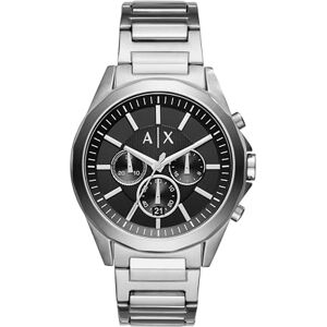 Armani Exchange Montre pour hommes de couleur argentée, Mouvement chronographe à quartz et boîtier de 44 mm avec bracelet en acier inoxydable - Publicité Armani Exchange Montre pour hommes de couleur argentée, Mouvement chronographe à quartz et boîtier de 44 mm avec bracelet en acier inoxydable - Publicité