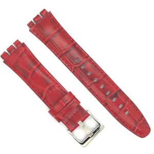 Diloy Bracelet de montre en cuir compatible avec Swatch Irony et Scuba Cuir gravé crocodile alligator 21-23mm Ref 328 Bordeaux 23mm - Publicité Diloy Bracelet de montre en cuir compatible avec Swatch Irony et Scuba Cuir gravé crocodile alligator 21-23mm Ref 328 Bordeaux 23mm - Publicité