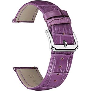BINLUN Bracelet de Montre en Cuir Véritable Remplacement Bracelets Montres à Dégagement Rapide pour Homme Femme (Violet, 20mm) - Publicité BINLUN Bracelet de Montre en Cuir Véritable Remplacement Bracelets Montres à Dégagement Rapide pour Homme Femme (Violet, 20mm) - Publicité