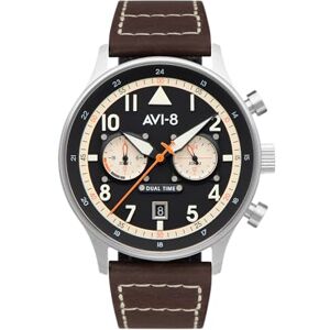 AVI-8 Hawker Hurricane, Carey Dual Time, manston Montre Homme Analogique Quartz avec Bracelet Cuir - Publicité AVI-8 Hawker Hurricane, Carey Dual Time, manston Montre Homme Analogique Quartz avec Bracelet Cuir - Publicité