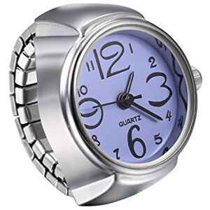 JewelryWe Montre pour Homme et Femme Simple et élégant Grand Cadran numérique Cadran Sangle élastique Bague Montre Unisexe (Violet) - Publicité JewelryWe Montre pour Homme et Femme Simple et élégant Grand Cadran numérique Cadran Sangle élastique Bague Montre Unisexe (Violet) - Publicité