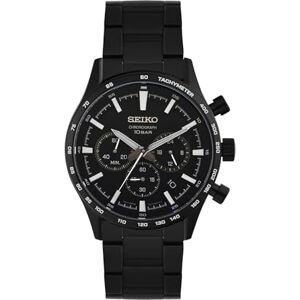 Seiko Montre chronographe à Quartz Noire pour Homme - Publicité Seiko Montre chronographe à Quartz Noire pour Homme - Publicité