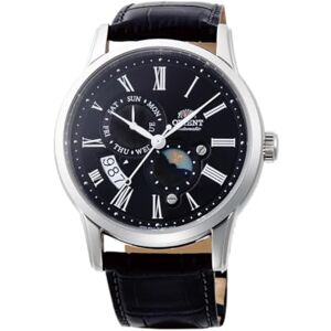 Orient Sun & Moon Montre-Bracelet Automatique pour Homme à remontage Manuel mécanique Classique Bracelet en Cuir, Cuir Noir, Bracelet - Publicité Orient Sun & Moon Montre-Bracelet Automatique pour Homme à remontage Manuel mécanique Classique Bracelet en Cuir, Cuir Noir, Bracelet - Publicité