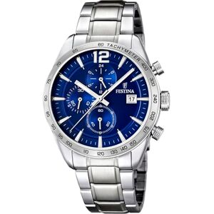 Festina Montre Homme Analogique en Acier Inoxydable 316L Mouvement Quartz Chronographe Calendrier Verre Minéral Résistant Étanche 5 ATM Style Casual Timeless Chronograph - Publicité Festina Montre Homme Analogique en Acier Inoxydable 316L Mouvement Quartz Chronographe Calendrier Verre Minéral Résistant Étanche 5 ATM Style Casual Timeless Chronograph - Publicité