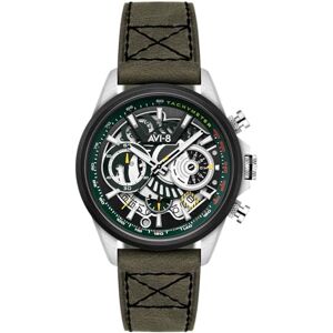 AVI-8 Hawker Harrier Matador Montre chronographe avec bracelet en cuir pour homme 44 mm AV-4125, Viper Green - Publicité AVI-8 Hawker Harrier Matador Montre chronographe avec bracelet en cuir pour homme 44 mm AV-4125, Viper Green - Publicité