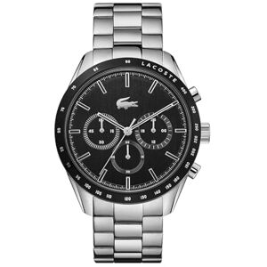 Lacoste Montre Chronographe à Quartz pour Homme Collection Boston avec Bracelet en Acier Inoxydable Argenté - Publicité Lacoste Montre Chronographe à Quartz pour Homme Collection Boston avec Bracelet en Acier Inoxydable Argenté - Publicité