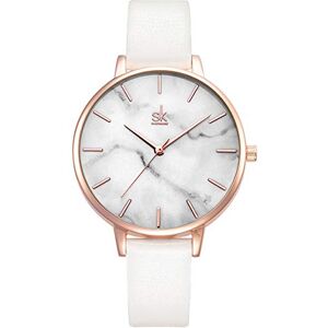 Alienwork Montre Femme Or Rose Bracelet en Cuir Blanc Ultra-Mince élégant - Publicité Alienwork Montre Femme Or Rose Bracelet en Cuir Blanc Ultra-Mince élégant - Publicité