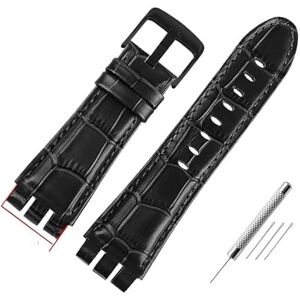 AJASMKLX Bracelets de montre en cuir 23MM adaptés for Swatch, for IRONY YOS440 YOS449 448 447 401G, Bracelet de montre for hommes, fermoir en acier for outils(Black-black) - Publicité AJASMKLX Bracelets de montre en cuir 23MM adaptés for Swatch, for IRONY YOS440 YOS449 448 447 401G, Bracelet de montre for hommes, fermoir en acier for outils(Black-black) - Publicité