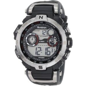 Armitron Sport Montre chronographe numérique pour Homme avec Bracelet en résine, - Publicité Armitron Sport Montre chronographe numérique pour Homme avec Bracelet en résine, - Publicité