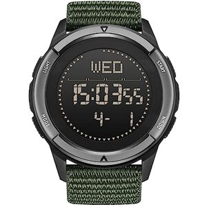 TPWEWRX Montre Digitale d'extérieur pour Hommes avec boîtier en Fibre de Carbone Rétro-éclairage par LED Montre Tactique étanche à 50M Montres Militaires Boussole Montre-Bracelet (Green) - Publicité TPWEWRX Montre Digitale d'extérieur pour Hommes avec boîtier en Fibre de Carbone Rétro-éclairage par LED Montre Tactique étanche à 50M Montres Militaires Boussole Montre-Bracelet (Green) - Publicité
