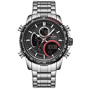 Naviforce Montre chronographe de Sport numérique pour Homme Multifonctionnel étanche Militaire Quartz Montres en Acier Inoxydable - Publicité Naviforce Montre chronographe de Sport numérique pour Homme Multifonctionnel étanche Militaire Quartz Montres en Acier Inoxydable - Publicité