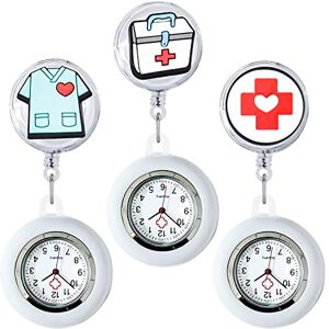Aicharynic Montre Infirmière 3 Pièces Avec Clip Étui en Silicone Lumineux Pour Femme Montre de Poche Extensible - Publicité Aicharynic Montre Infirmière 3 Pièces Avec Clip Étui en Silicone Lumineux Pour Femme Montre de Poche Extensible - Publicité
