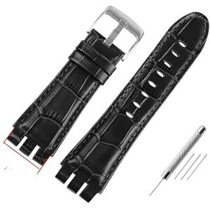 AXTGBHL Bracelets de montre en cuir 23MM adaptés for Swatch, for IRONY YOS440 YOS449 448 447 401G, Bracelet de montre for hommes, fermoir en acier avec outils(Black-silver) - Publicité AXTGBHL Bracelets de montre en cuir 23MM adaptés for Swatch, for IRONY YOS440 YOS449 448 447 401G, Bracelet de montre for hommes, fermoir en acier avec outils(Black-silver) - Publicité