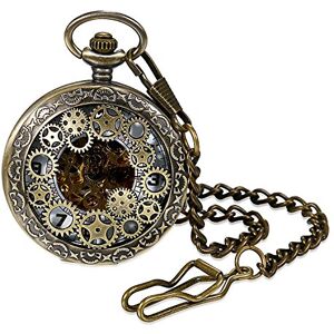 Lancardo Montre de Poche Montre Gousset Mécanique Manuel Couvercle Sculptée Cadran Chiffres Romains Montre Homme Bracelet Montre Gousset Or - Publicité Lancardo Montre de Poche Montre Gousset Mécanique Manuel Couvercle Sculptée Cadran Chiffres Romains Montre Homme Bracelet Montre Gousset Or - Publicité