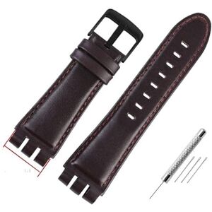 NBCNZCTSAS Bracelets de montre en cuir 23MM adaptés for Swatch, for IRONY YOS440 YOS449 448 447 401G, Bracelet de montre for hommes, fermoir en acier for outils(B-darkbrown-black) - Publicité NBCNZCTSAS Bracelets de montre en cuir 23MM adaptés for Swatch, for IRONY YOS440 YOS449 448 447 401G, Bracelet de montre for hommes, fermoir en acier for outils(B-darkbrown-black) - Publicité