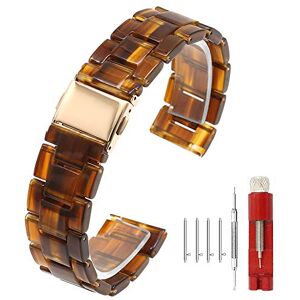 Kai Tian Bracelet Montre Résine Ambre 20mm Boucle Métal Liens Amovibles Libération Rapide Montre Bracelet Remplacement pour Dames Hommes Poids Léger - Publicité Kai Tian Bracelet Montre Résine Ambre 20mm Boucle Métal Liens Amovibles Libération Rapide Montre Bracelet Remplacement pour Dames Hommes Poids Léger - Publicité