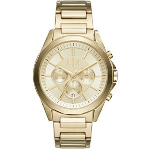 Armani Exchange Gold tone Watch For Men, Quartz Chronograph movement and 44mm Case Size with Stainless steel strap - Publicité Armani Exchange Gold tone Watch For Men, Quartz Chronograph movement and 44mm Case Size with Stainless steel strap - Publicité