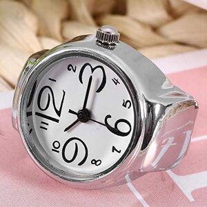 DAUERHAFT Montre en Acier Inoxydable avec Anneau de Montre Montre spéciale de Style Anneau Montre à Anneau à Quartz Convient pour différentes Occasions(White) Armbandsur - Publicité DAUERHAFT Montre en Acier Inoxydable avec Anneau de Montre Montre spéciale de Style Anneau Montre à Anneau à Quartz Convient pour différentes Occasions(White) Armbandsur - Publicité