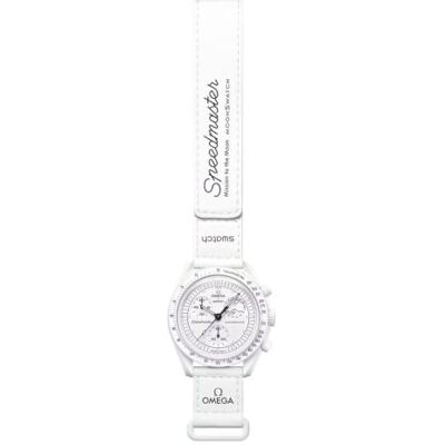 Swatch Montre-bracelet Moonswatch Omega x Mission to the Moonphase Snoopy, Blanc, bracelet - Publicité Swatch Montre-bracelet Moonswatch Omega x Mission to the Moonphase Snoopy, Blanc, bracelet - Publicité
