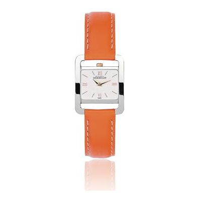 Montre Femme Michel Herbelin 5EME AVENUE Bracelet Cuir Orange - Publicité Montre Femme Michel Herbelin 5EME AVENUE Bracelet Cuir Orange - Publicité
